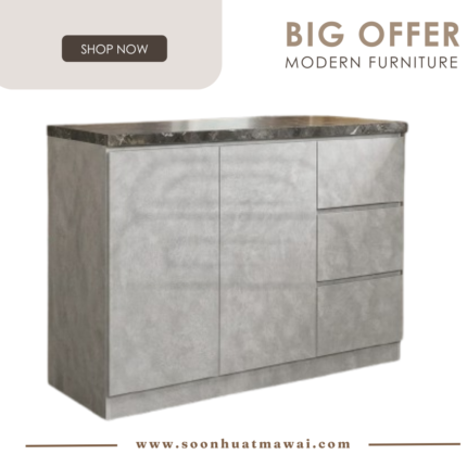 F48LP 4FT KITCHEN CABINET WITH 2 DOOR & 3 DRAWER (MAYA)