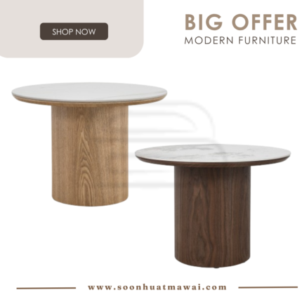 EMERY DIA600 ROUND SIDE TABLE 102/923 / 113/924 (WITH MATT SINTERED STONE) (HINLIM)