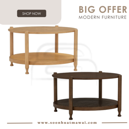 WILLOW ROUND COFFEE TABLE 102 / 109 (SOLID) (HINLIM)