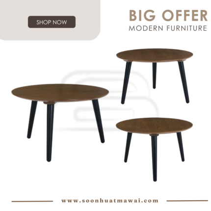 CARSYN ROUND COFFEE TABLE 114/109 (HINLIM)