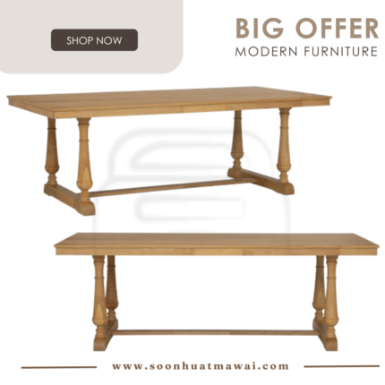TARRICK 1100X2200 DINING TABLE 102 (HINLIM)