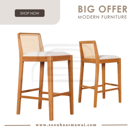 MAVEN RT 1087-STL PUB STOOL LIGHT WALNUT / MEDIUM BROWN (MODA)