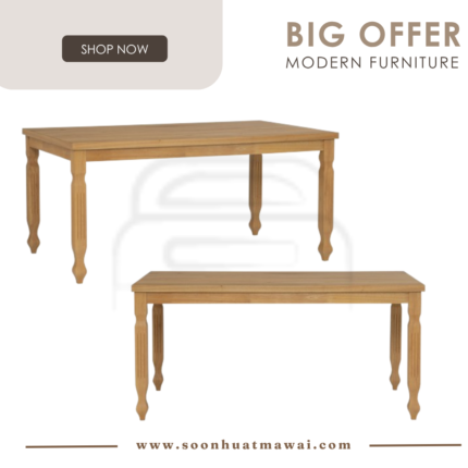 TREVON 1000X1600 DINING TABLE 102 (HINLIM)