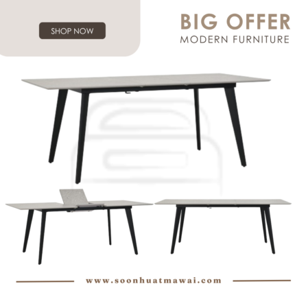 NETTO 900X1600+400 EXT DINING TABLE 821/187 (HINLIM)