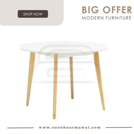 ARTHUR DIA 1065 ROUND DINING TABLE 102/130 (HINLIM)