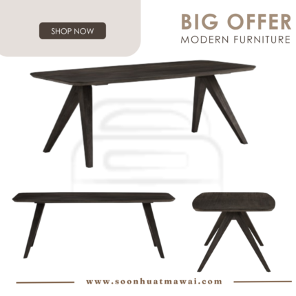 DABNEY 900X1600 DINING TABLE 1803 (HINLIM)