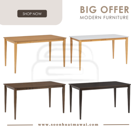 CHARMANT 800X1400 DINING TABLE 102 / 109 / 117 / 102/130 (HINLIM)