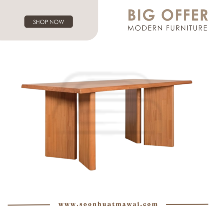 MAVEN RT 1085-TBL DINING TABLE LIGHT WALNUT / MEDIUM BROWN (MODA)