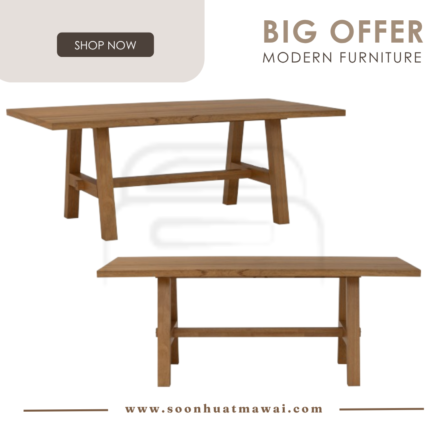 RITEMO 1060X2000 DINING TABLE 102 (HINLIM)