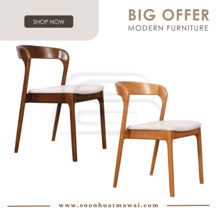 RUBY RT 1080-CHR DINING CHAIR MEDIUM BROWN / LIGHT WALNUT (MODA)