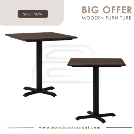 102020/141009 FITTO 700 X 700 TABLE TOP WITH METAL FRAME & METAL LEG (HINLIM)