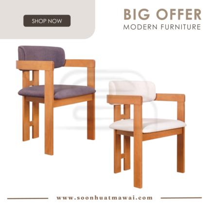CODY RT 1037-CHR DINING CHAIR CHARCOAL GREY / BEIGE (MODA)