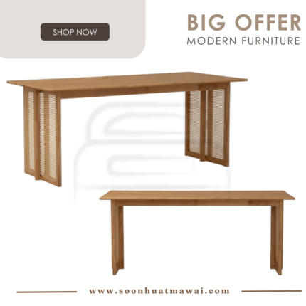KINTO 850X1800 DINING TABLE 102 (SOLID) (HINLIM)