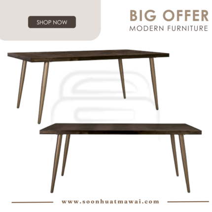 SIVAN 900X1800 DINING TABLE 822/1809 (SOLID) (HINLIM)