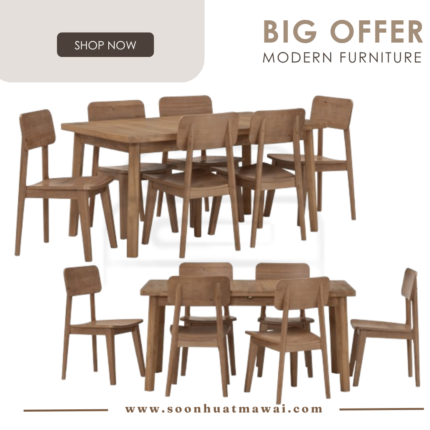146161/241661 1+6 TORONTO EXT DINING TABLE WITH TORONTO DINING CHAIR (HINLIM)