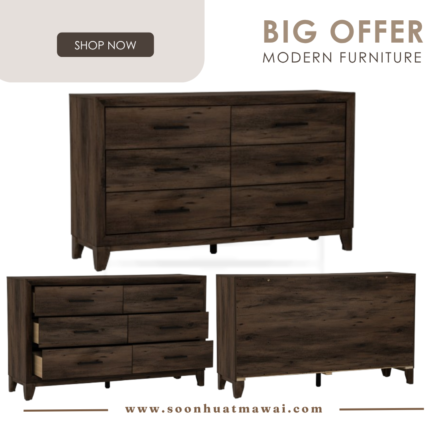 BRAVON 6 DRAWER DRESSER 191 (HINLIM)