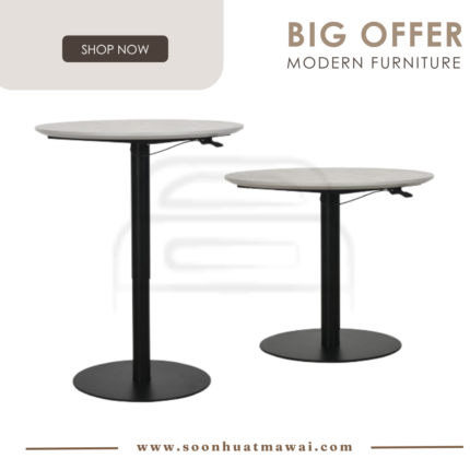 NOBI DIA 800 ADJUSTABLE DINING/COUNTER TABLE 802/187 (HINLIM)