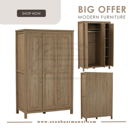 RHODES 3 DOOR WARDROBE 173 (HINLIM)