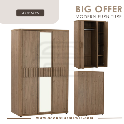 KALMAR 3 DOOR WARDROBE 173 (HINLIM)
