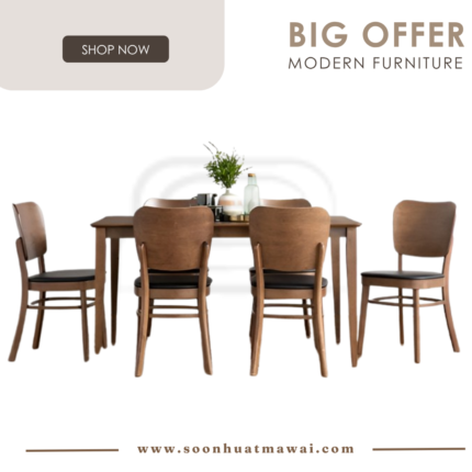 1439283/241274 1+4 ARTHUR ROUND DINING TABLE WITH NAIDA DINING CHAIR (HINLIM)