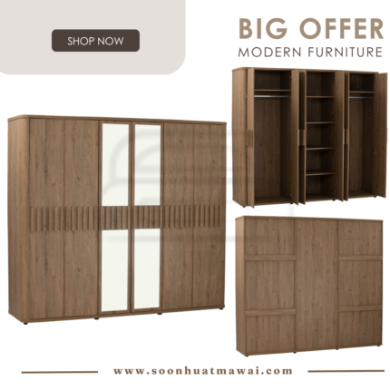 KALMAR 6 DOOR WARDROBE 173 (HINLIM)