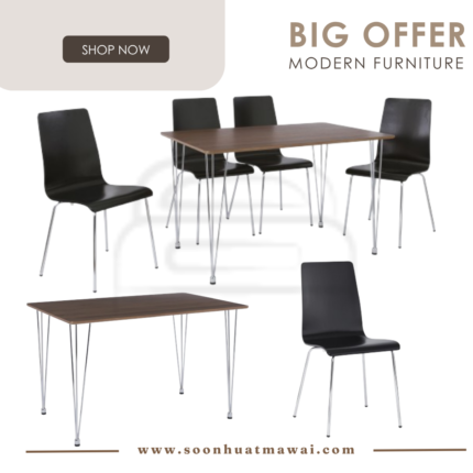 MIZELL DINING SET (1+4) 815/113 + 815/114 (HINLIM)