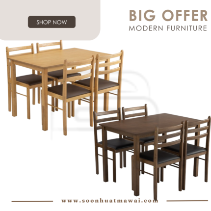 WALD DINING SET 1+4 102/533 / 109/530 (HINLIM)